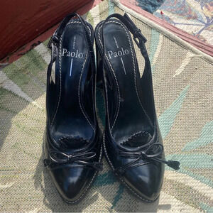 Linea Paolo|| Black Oxford sling back heels , Size 8. Perfect for Fall & Winter
